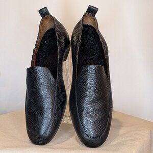 Vionic Elora Black Loafer Driving Leather Moccasin Pebble Grain - Women's sz 7